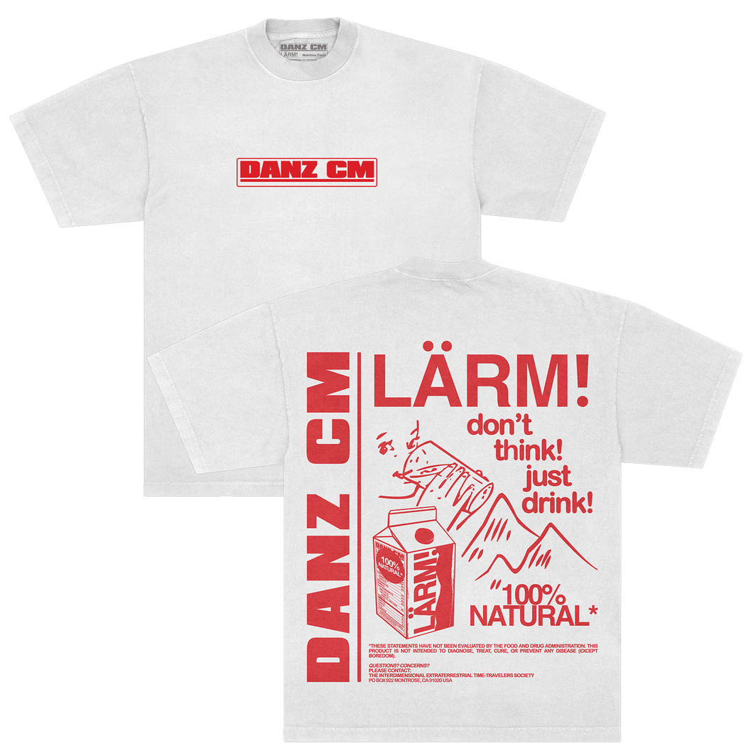Danz CM - LÄRM! Tee Jumbo Print [Ltd. Edition, Red/White] Pre-Order